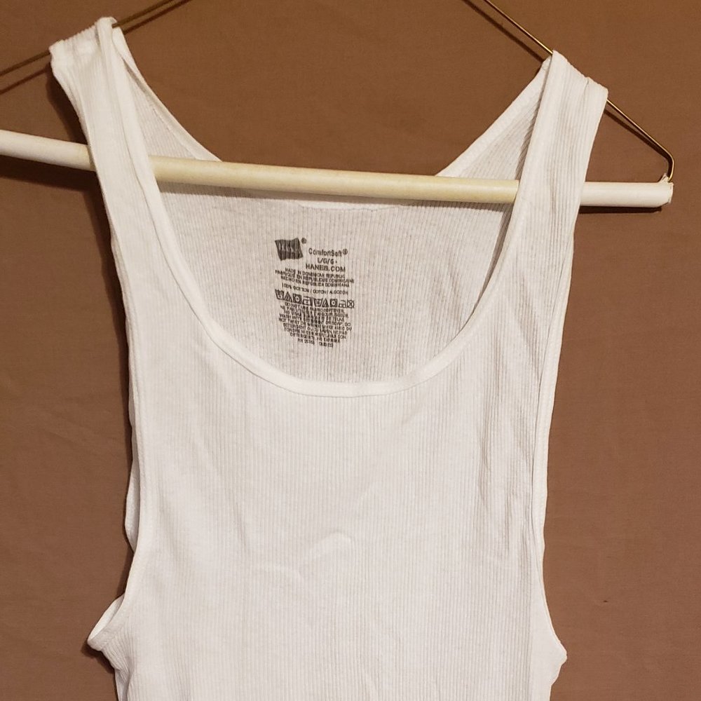 Tank top, Large, white, NWT, Haynes